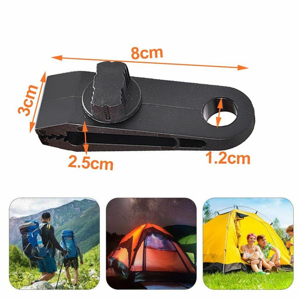 5/10/15 PCS Tarpaulin Clips Tent Canopy Buckles Outdoor Wind Rope Clamps Camping