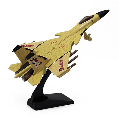 1:100 J-15 Alloy Fighter Aircraft Sound &Light Pull Back Military Metal Model N
