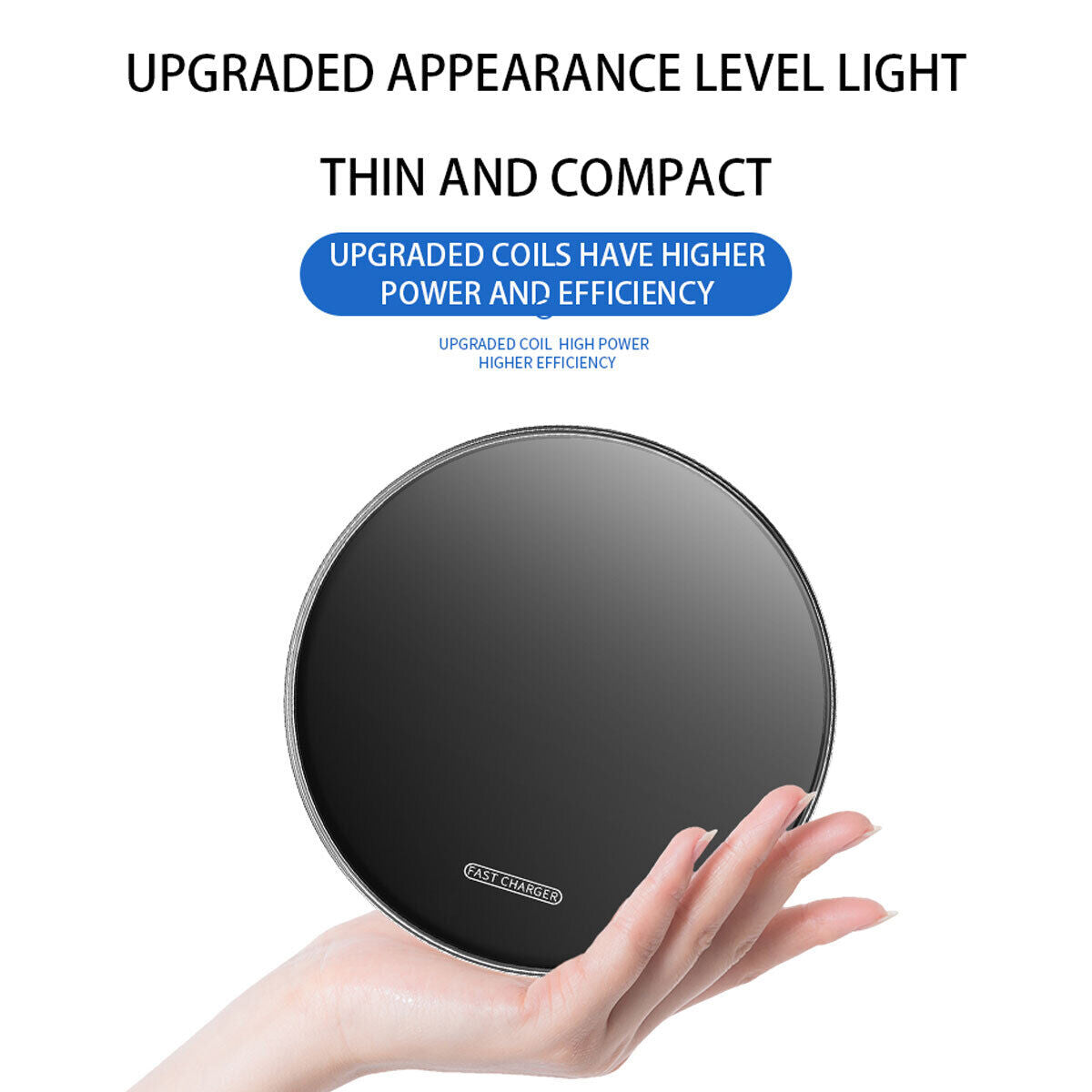 20W Wireless Charger, Fast Charging Rugged Black Matte Pad For LG V40 ThinQ