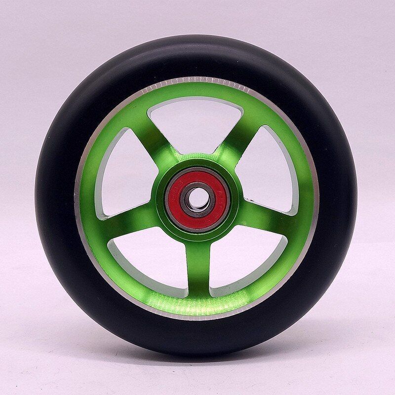 4pcs Stunt Scooter Wheels 100mm Aluminum Alloy Hub High-elastic PU Skates Wheels