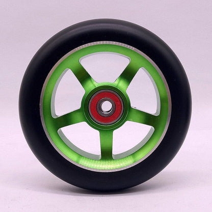 4pcs Stunt Scooter Wheels 100mm Aluminum Alloy Hub High-elastic PU Skates Wheels
