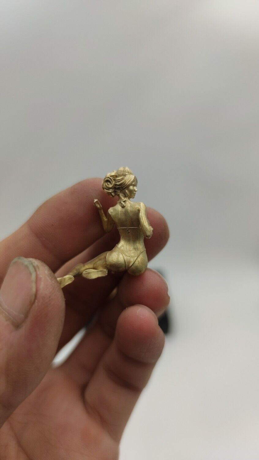Chinese bronze statue hand carved beautiful girl statue