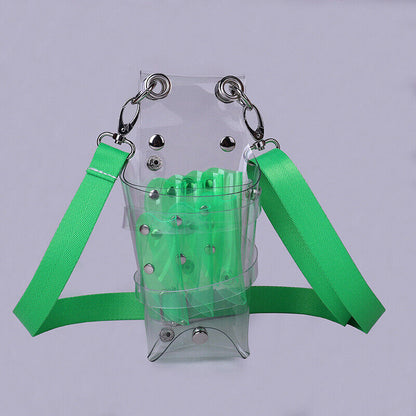 Transparent PVC Hairdresser Scissors Bag Holder Shears Waist Shoulder Bag