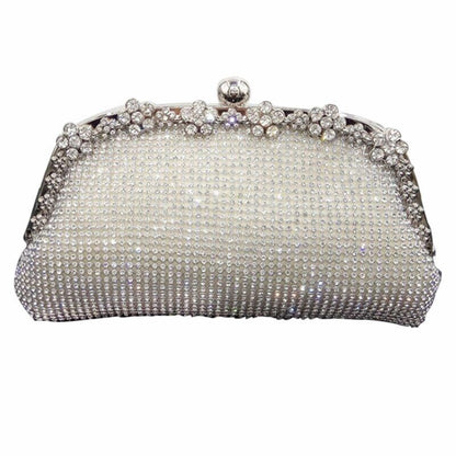 Chain Evening Bag Silver Wedding Bags Bride Women Party Handbag Clutch