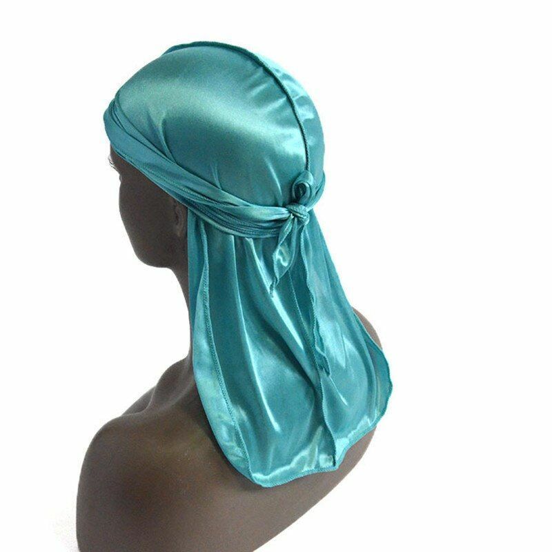 Satin Stretchy Cap Hip Hop Wigs Turban Bandana Headwear Solid Hair Accessories