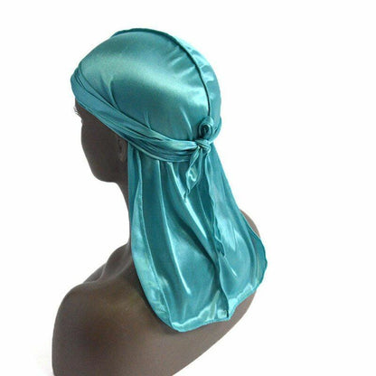 Satin Stretchy Cap Hip Hop Wigs Turban Bandana Headwear Solid Hair Accessories