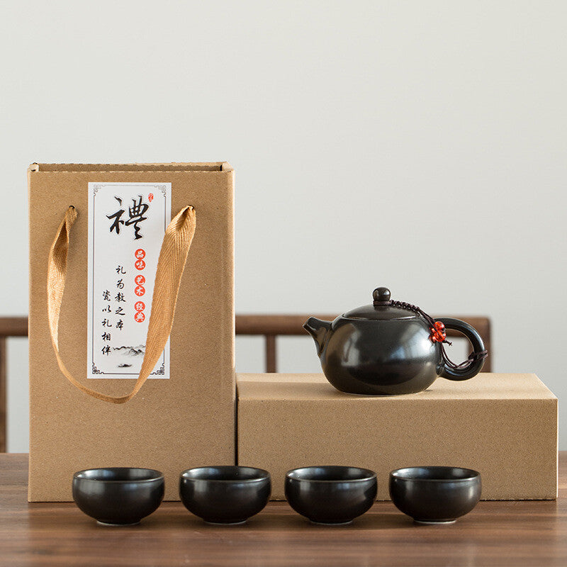 Chinese Kungfu Tea Pot with Pot String Bead Dingyao Purple Clay Xishi Pot 130ml
