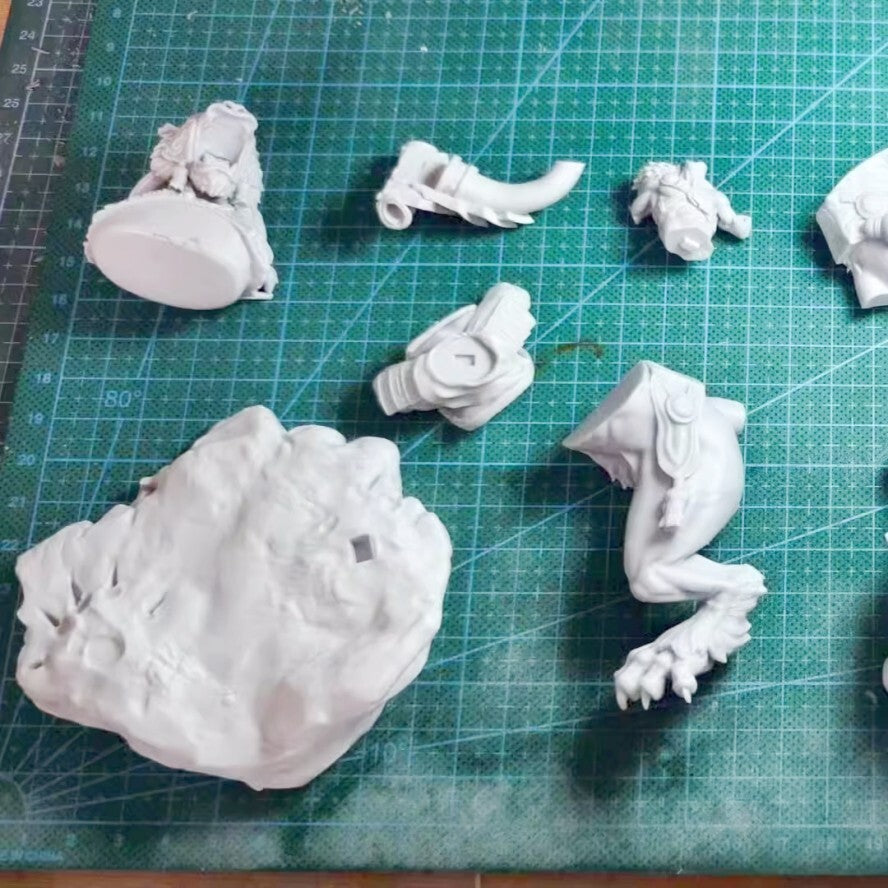1/24 resin figure model Fantasy Warrior and Lion Mount unassembled unpainted