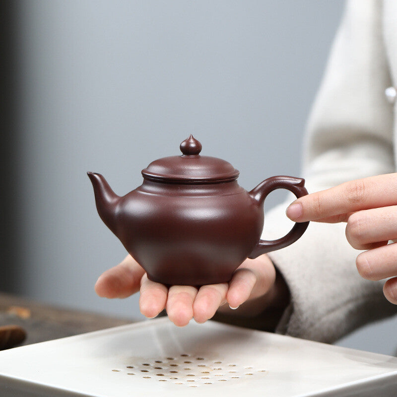 Original Ore Real Yixing Zisha Tea Pot Purple Grit Master Pot 190ml Marked Pots