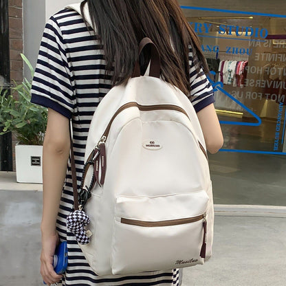 Waterproof Student Backpack Travel School Bag College Book Bags 32*12*43 CM Gray