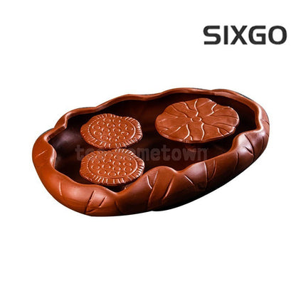 Purple Clay Tea Tray Household Lotus Small Tea Tray Dry Soaking Platform