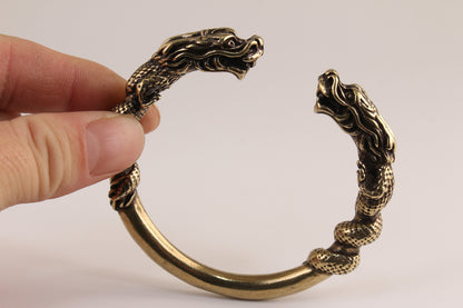 Rare Chinese copper collection dragon bracelet gift