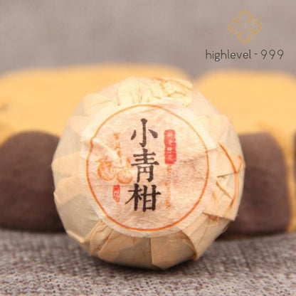 100g Ripe Pu'er Tea Xiaoqinggan Xinhui Chenpi Sun Dried Grade Scented Tea