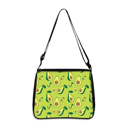 Cute Avocado Lemon Print Shoulder Bags Handbag Clutch Lipstick Purse Storage Bag