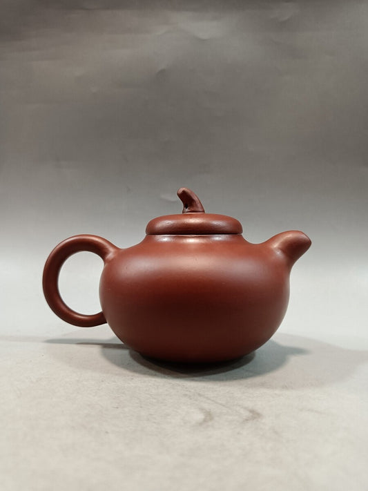 Chinese Old Yixing Clay Teapot Eggplant Handle Pot Purple Sand Teapot 170CC