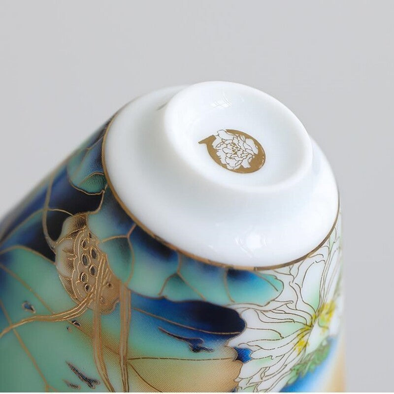 Boutique Tea Cup Porcelain Color Enamel Craft Handpainted Master Cup 60ml China