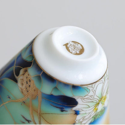Boutique Tea Cup Porcelain Color Enamel Craft Handpainted Master Cup 60ml China