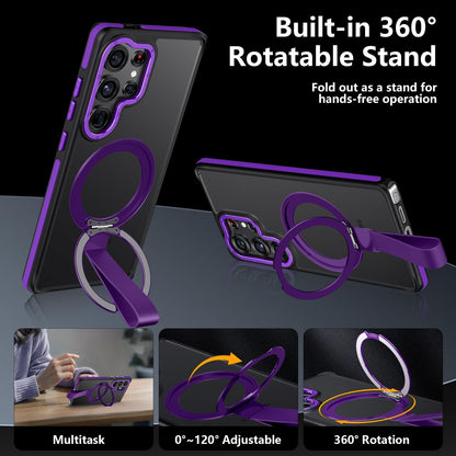 for Samsung Galaxy S25 Ultra Case 360°Rotatable Magnetic Ring Holder Stand with