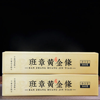 300g Pu'er Raw Tea Banzhang Gold Bar Ancient Tree Tea Yunnan Column Tea