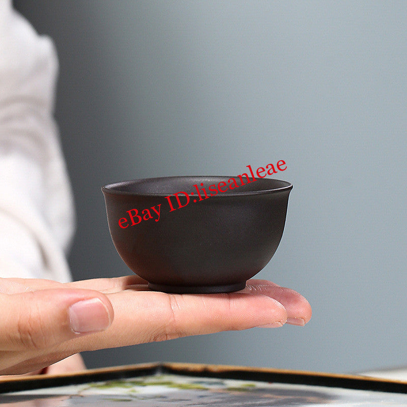 China Yixing Zisha Black Mud Ceramic Mud Cup Tea Cup 80CC Master Cup Single
