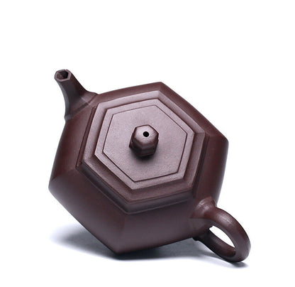 320ml Full Handmade Teapot Marked Real Yixing Zisha Purple Clay Original Ore Pot