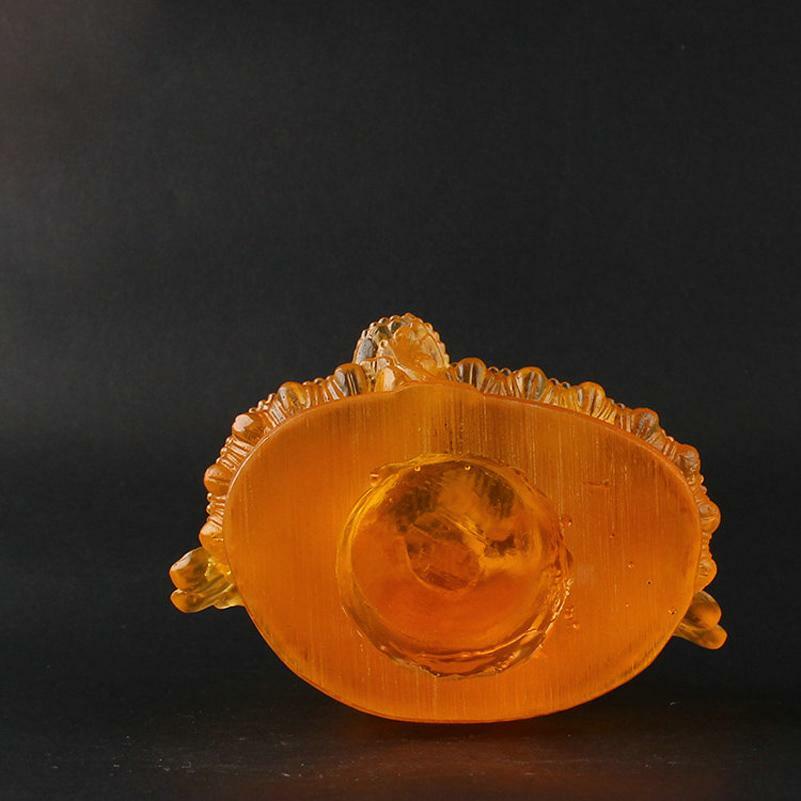 14.5cm Feng Shui Tibet Tibetan Buddhism Statue Yellow Jambhala Buddha