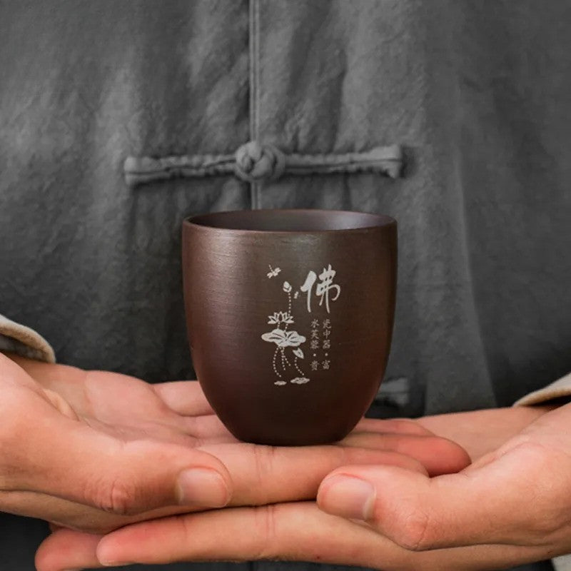 Yixing Purple Clay Teacup Handmade Master Teacup Portable Personal Single Cup