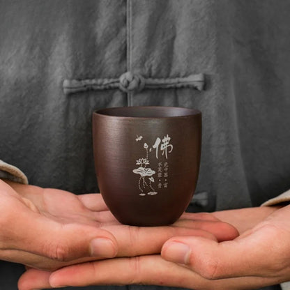 Yixing Purple Clay Teacup Handmade Master Teacup Portable Personal Single Cup