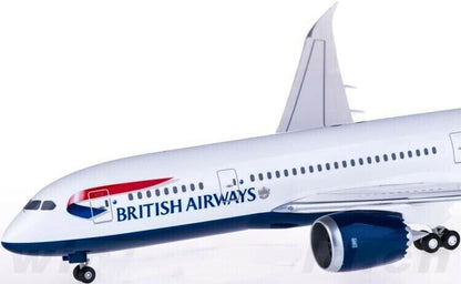 1:200 28CM Hogan BRITISH AIRWAYS BOEING 787-8 Passenger Plane ABS Plastic Model