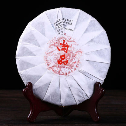 200g Pu erh Cooked Tea Yunnan Brown High Mountain Ecological Ripe Puer Tea Cake