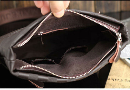 Men's Leather Crossbody Messenger Shoulder Bags Handbag Satchel Casual Day Bag