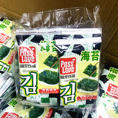 Original Flavor Iwaki Crispy Seaweed Snacks, Seaweed Crisp, 4 Bags/40 Packs