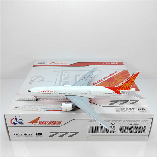 1:400 JC Wings AIR INDIA BOEING B777-200LR Passenger Airplane Diecast Model