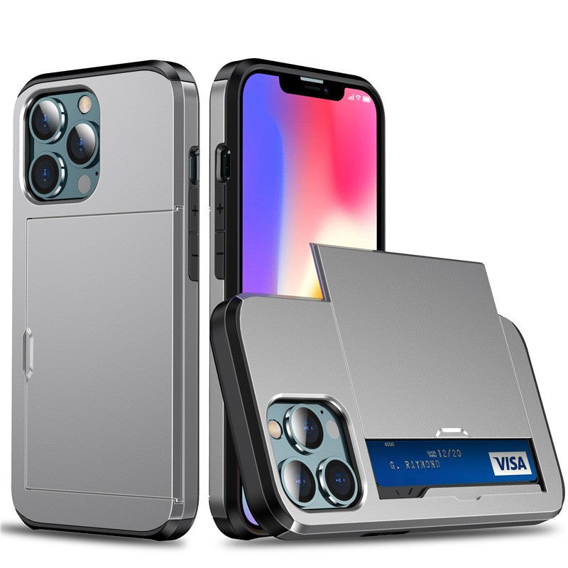 For Apple iPhone12/13/14/15/16/17 Plus/Pro/Pro Max Case Card Wallet Slot
