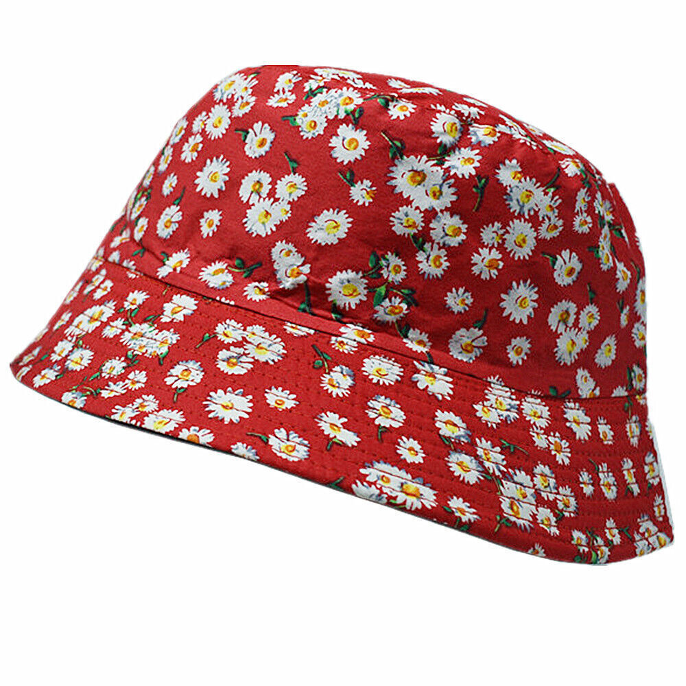 Unisex 100% Cotton Bucket Hat Boonie Hunting Fishing Outdoor Reversible Cap