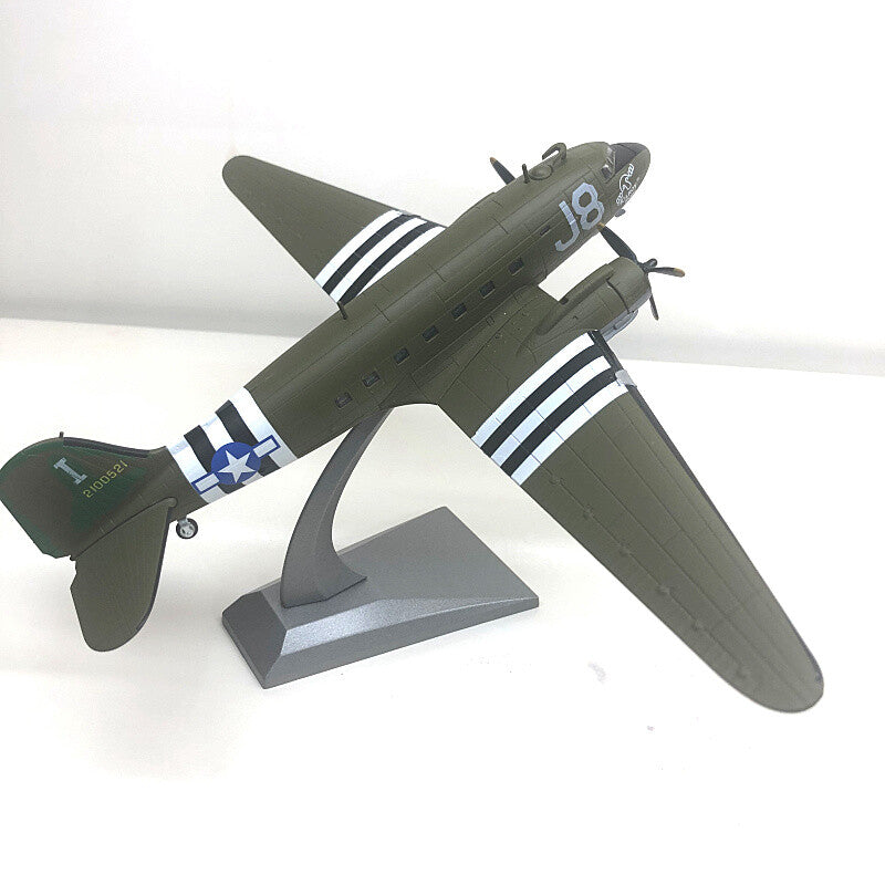 WWII USA C-47 J8 1/100 diecast plane model aircraft