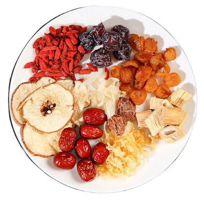 Pear Soup Dried Pear Red Dates Fresh Lily Wolfberry Cinnamon Rock Healthy Drink
