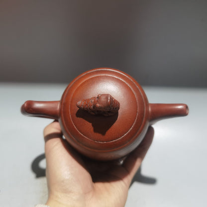 Chinese Yixing Zisha Clay Handmade Exquisite Teapot （高刻绘壶 低款：陈鸣远 )