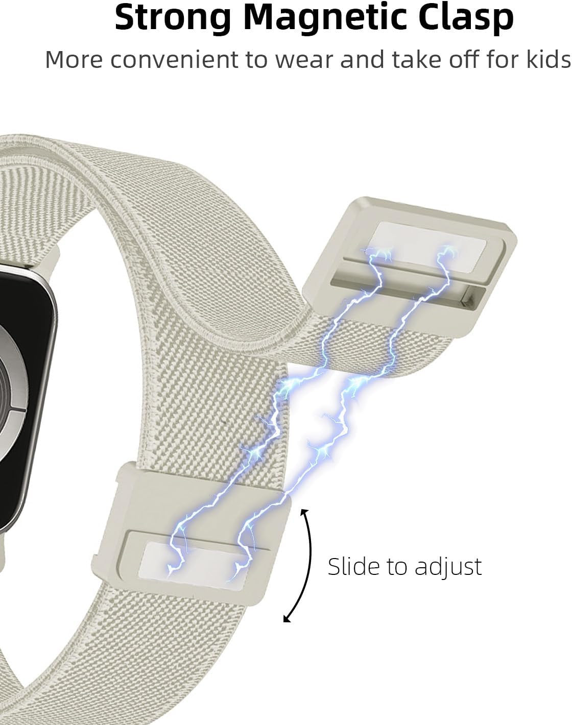 2 Pack Stretchy Nylon Solo Loop Compatible with Kids Apple Watch Bands 38Mm 40Mm
