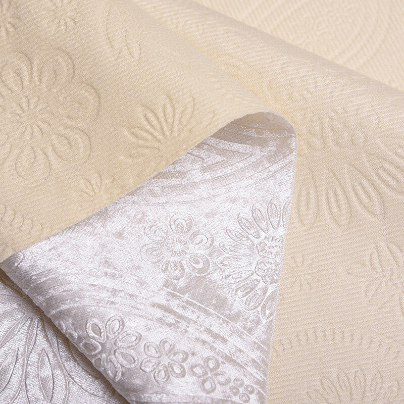 Embossing Floral Fabric Velvet Cloth Vintage for Sofa Cushions Cover Tablecloth