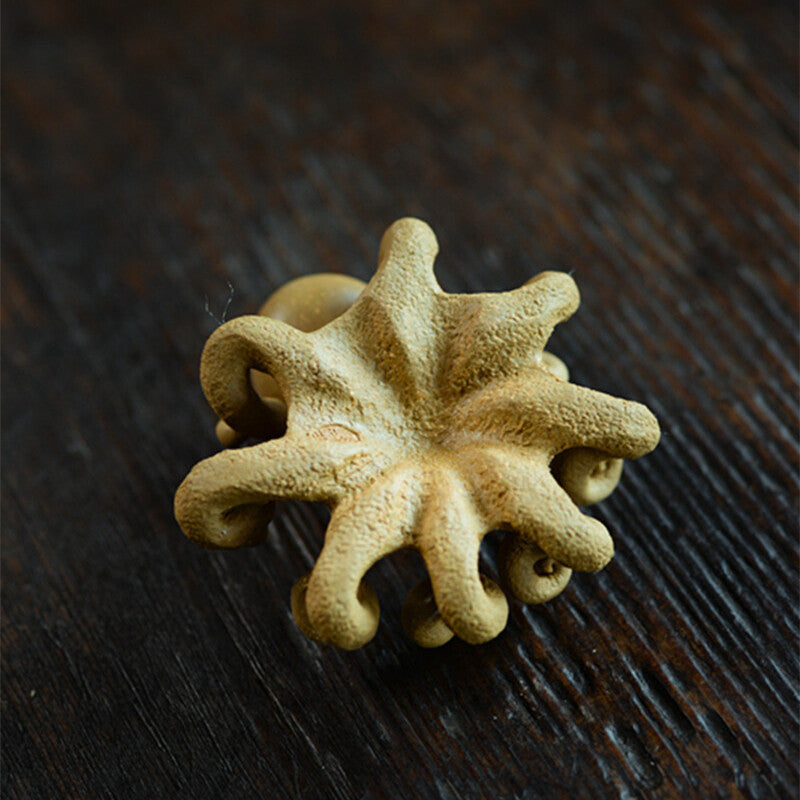 Full Handmade Artware Ornament Yixing Zisha Duan Clay Tea Pet Octopus Statue New