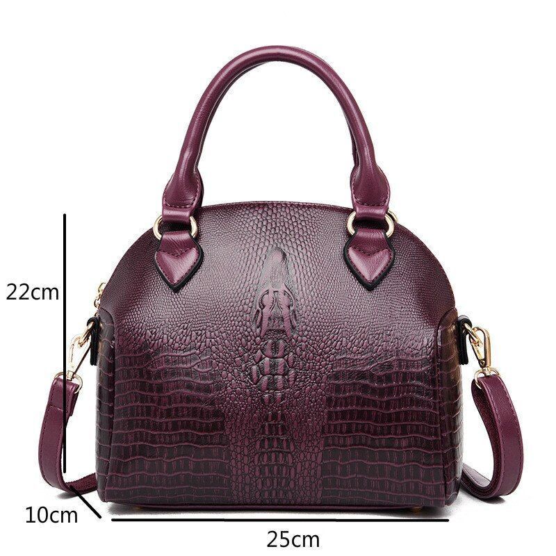 Synthetic Leather Shoulder Bags Large Women Messenger Handbag 25*22*10 CM Zipper