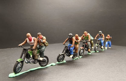 1/72Modern urban motorcycle figure model handprinted Soldier model