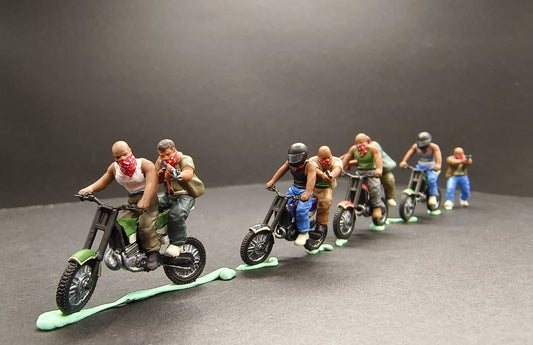 1/72Modern urban motorcycle figure model handprinted Soldier model