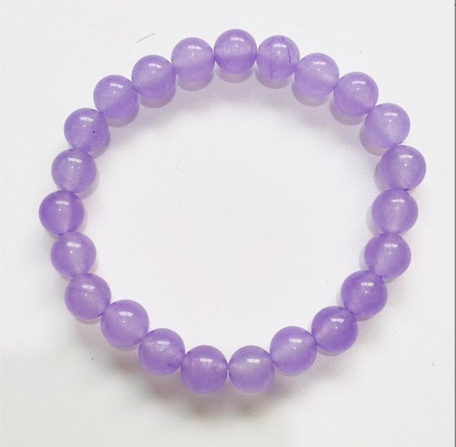 6/8/10/12/14Mm Natural Mixed Multicolor Jade Round Gemstone Beads Bracelet 7.5"