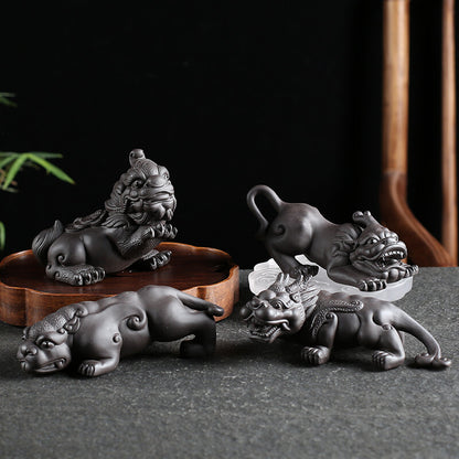 Creative Yixing Zisha Tea Pet Purple Clay Mythic Animals Home Decoration Chinese