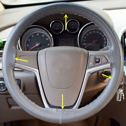 Soft PU Leather Car Steering Wheel Cover Protector W/ Needle/Thread Vehicle DIY