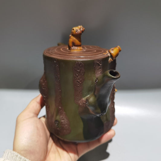 Chinese Yixing Purple Clay Teapot Tea Set Pot Zisha Ceramic Cute Decor Figurine