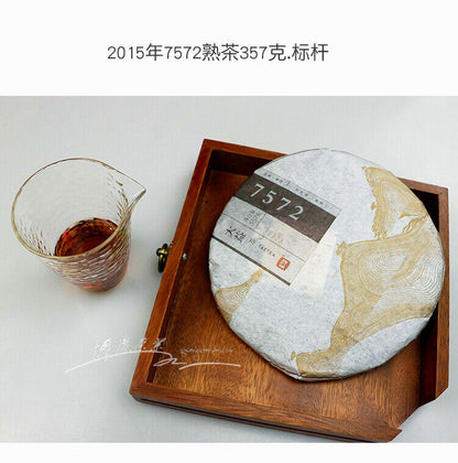 2015 TAETEA Classic 7572 Dayi Shu Puerh Menghai Tea Pu'er Ripe Puer Cake 357g