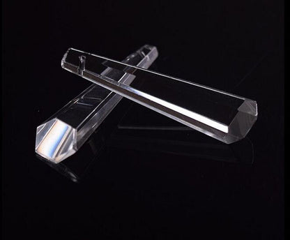 10Pcs 63mm Clear K9 Crystal Icicle Prisms Drop Pendant Prism Parts SunCatcher
